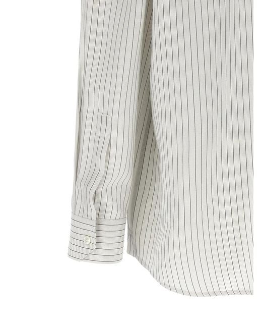 Saint Laurent White Stripes Shirt for men