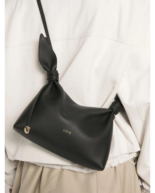 Loewe Black Mini Scarf Leather Shoulder Bag