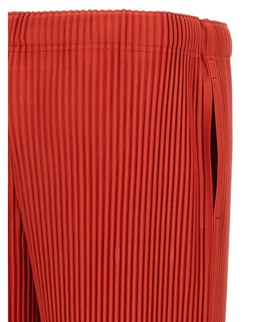 Homme Plissé Issey Miyake Red 'Monthly Colors: September' Pants for men
