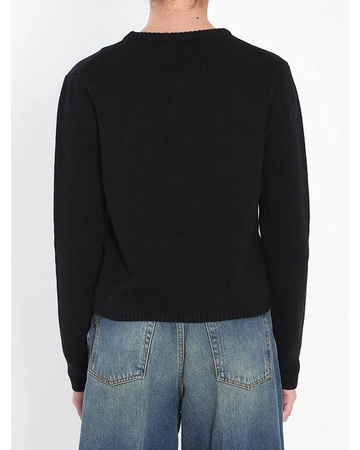 Moncler Black Virgin Wool And Cashmere Pullover