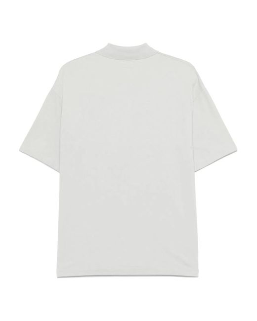 C P Company White C.P.Company Logo Cotton Polo Shirt for men