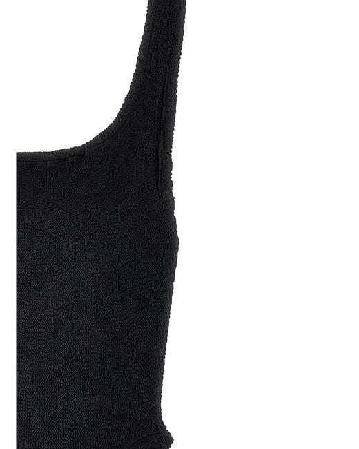 Hunza G Black 'Square Neck' One-Piece Swimsuit