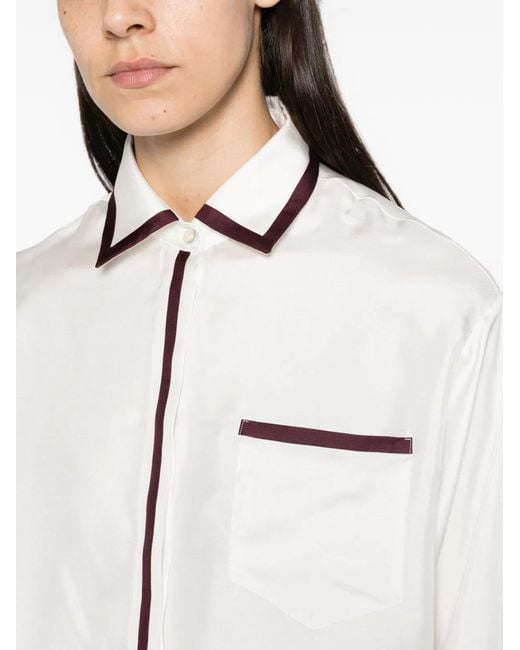 F.R.S For Restless Sleepers White Silk Shirt