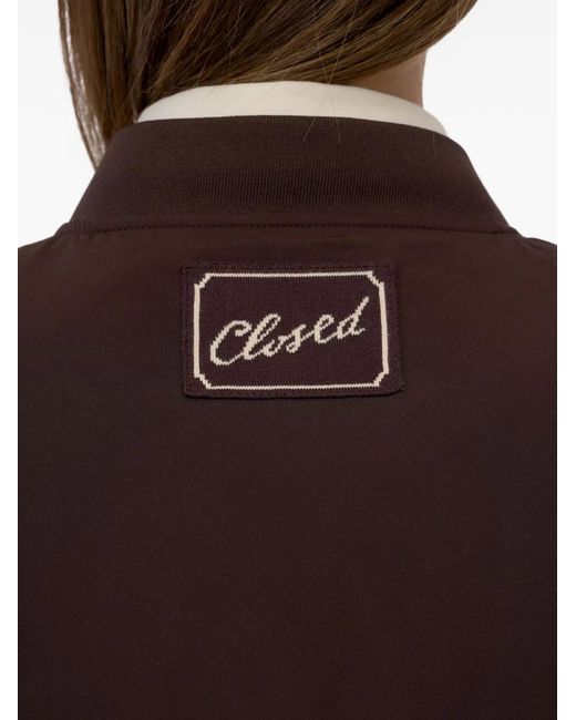 Closed Brown Baseball Collar Jacket