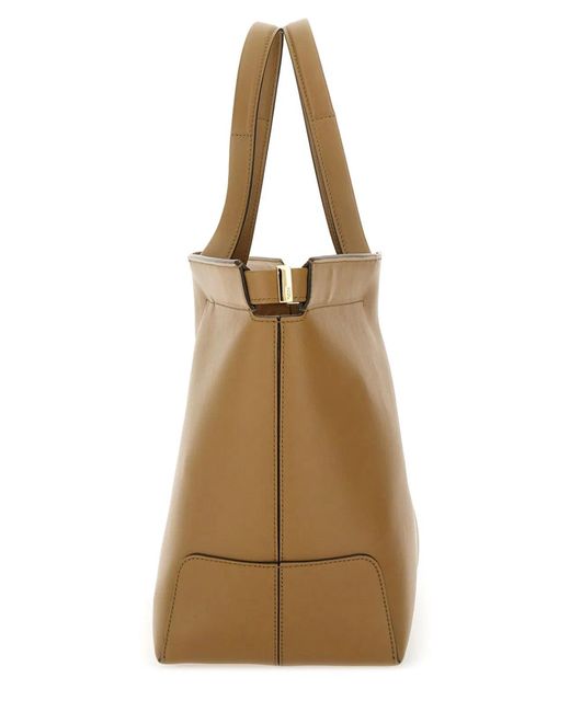 Tod's Brown "Di Bag Folio" Medium-Small Bag