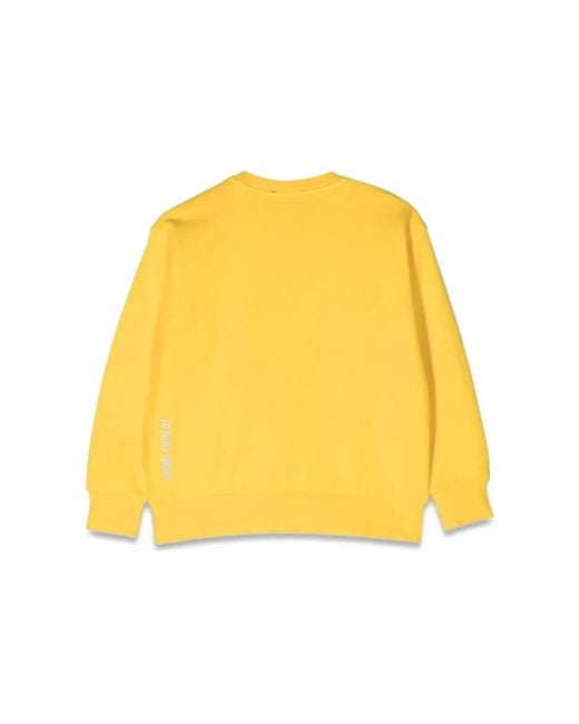 DSquared² Yellow Slouchy Fit Crewneck Sweatshirt