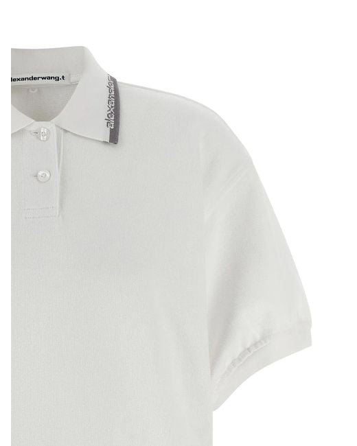 T By Alexander Wang White Intarsia Collar Dress