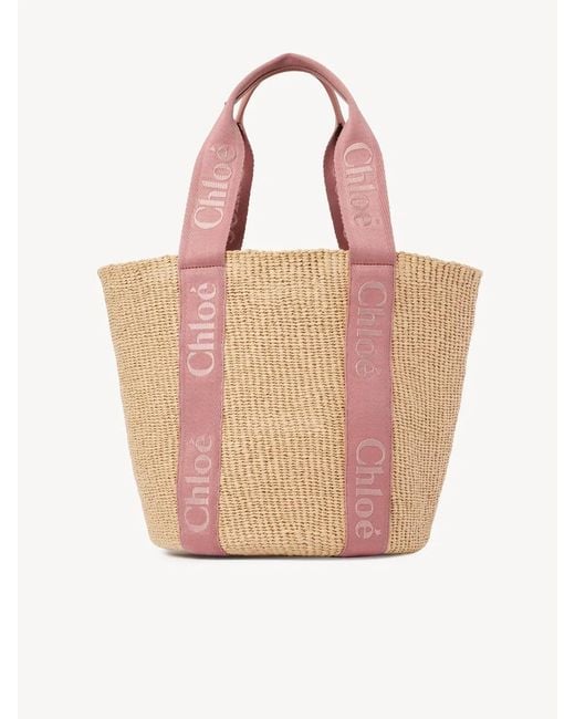 Chloé Pink Large Woody Tote Bag
