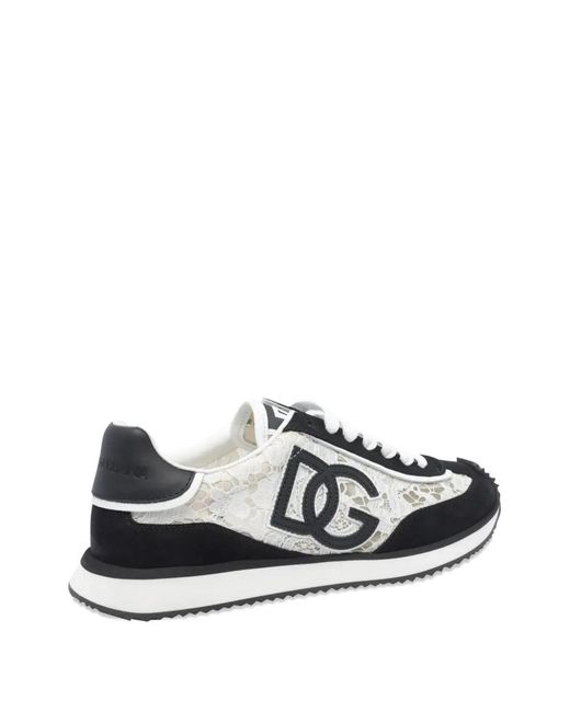 Dolce & Gabbana White Dolce & Gabbana Lace Sneakers