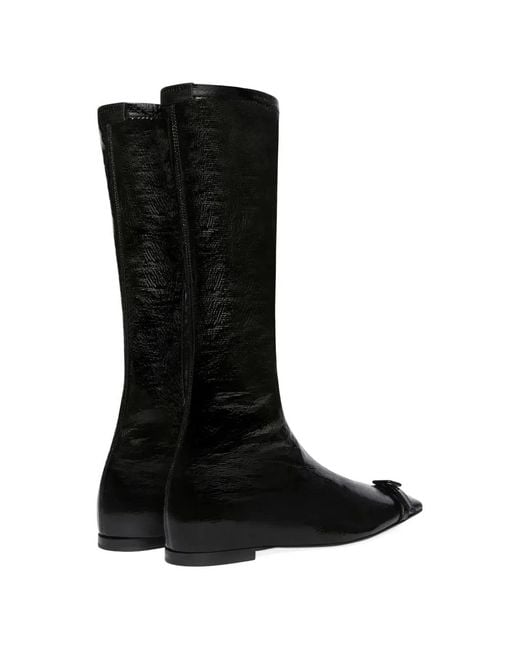 Courreges Black Courregès "Flat Buckle" Vinyl Boots
