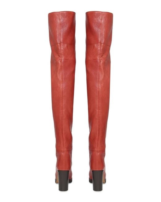 Isabel Marant Red Laelle Cuissard Boot