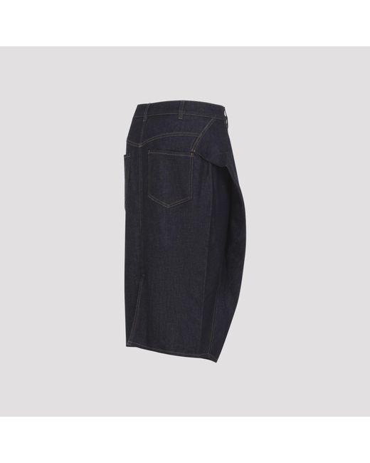 Jacquemus Blue Dark Denim Midi Skirt