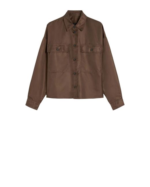 Weekend by Maxmara Brown Max Mara Weekend Short Waterproof Twill Jacket