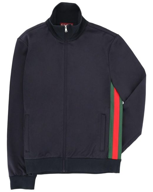 Gucci Blue Jacket With Zip for men