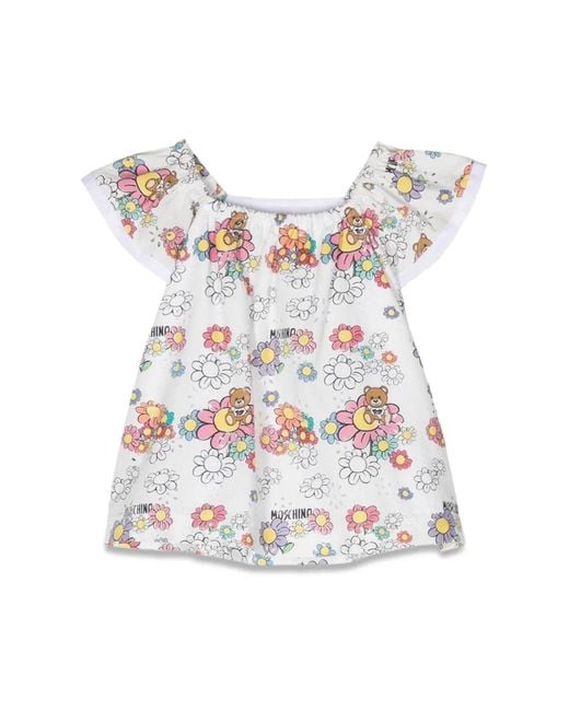 Moschino White Toy Flowers Dress