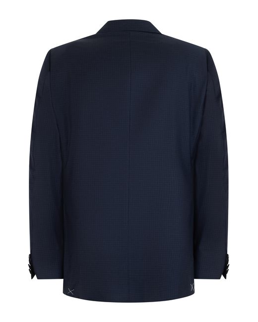 Canali Blue Double-Breasted Jacket for men