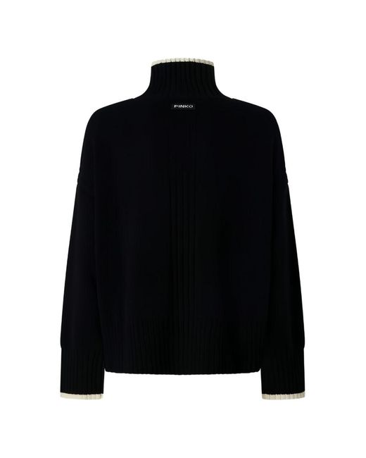 Pinko Black Wool Cashmere Sweater