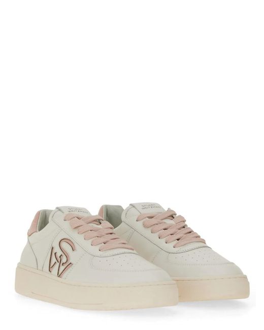 Stuart Weitzman White Sneaker With Logo