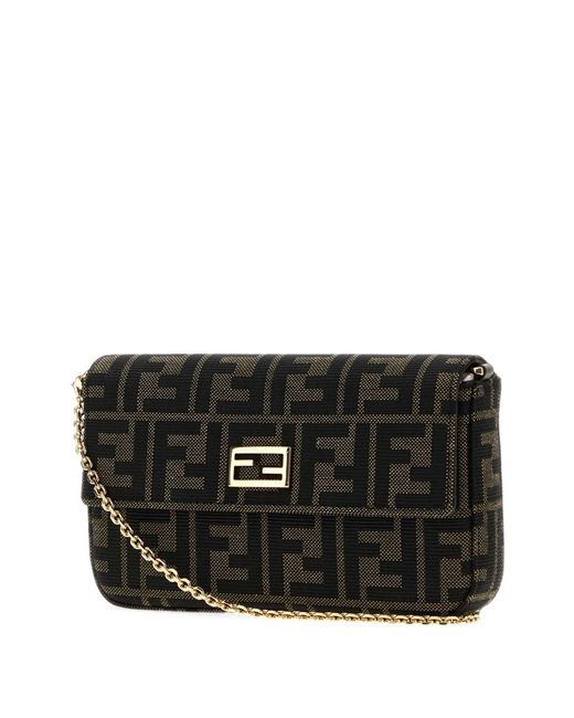 Fendi Black Wallet On Chain Sm Ff Jacq