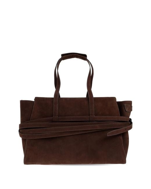 Moschino Couture Brown Tie Me Leather Handbag