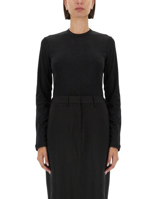 Helmut Lang Black Slim Fit T-Shirt With Logo