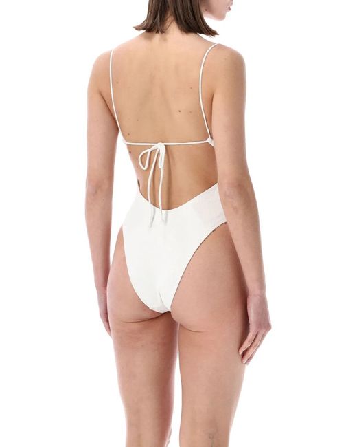 BELAMER White Nina Textured One Piece