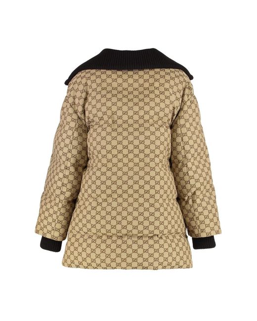 Gucci Natural Quilted Down Jacket