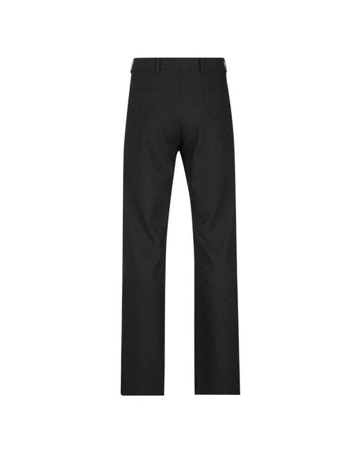 Gucci Black Polyester Wool Trousers for men