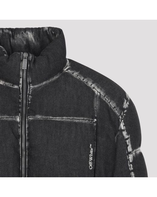 Off-White c/o Virgil Abloh Black Highlighted Bookish Racing Puffer for men