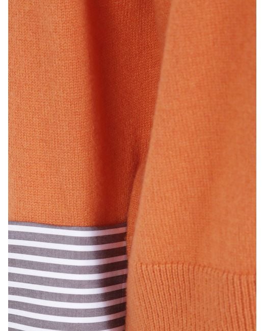 Whyci Orange Round Neck Sweater