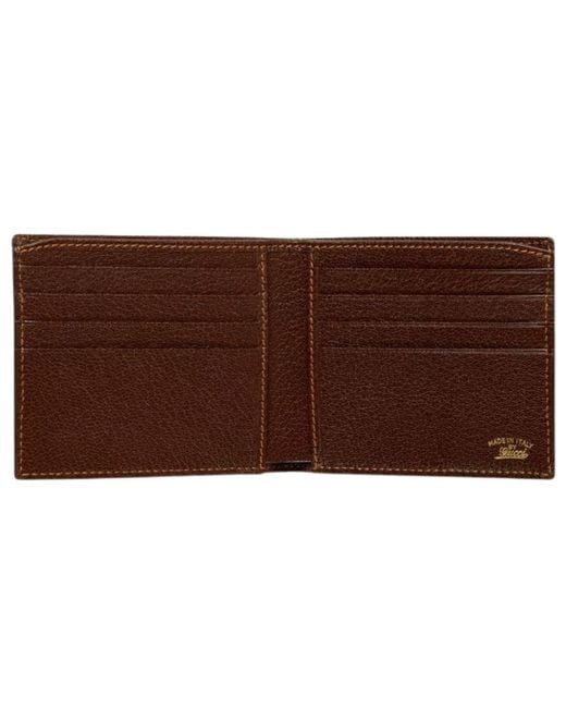 Gucci Green Striped Canvas Compact Wallet for men