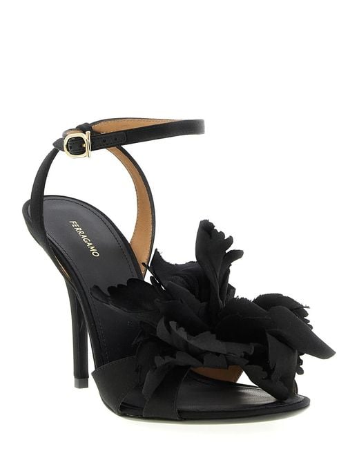 Ferragamo Black 'Ghilly' Sandals