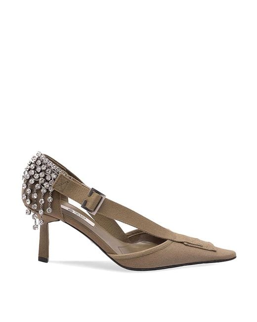 Prada Brown Cotton Pumps