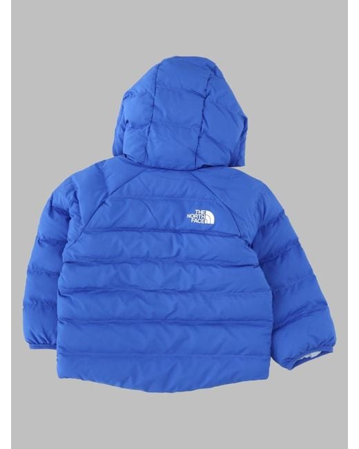 The North Face Blue Mini Reversible Hooded Jacket For Boys