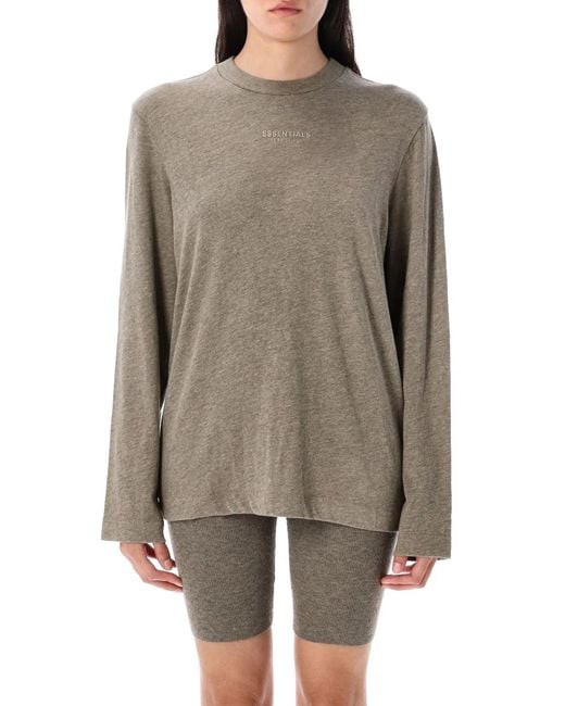 Fear Of God Gray Cotton-Blend Top