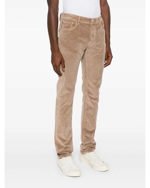 Jacob Cohen Natural Cotton Modal Elastane Pants