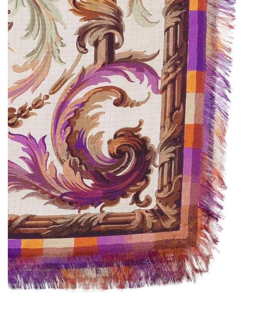 Pierre Louis Mascia Pink Printed Silk Stole