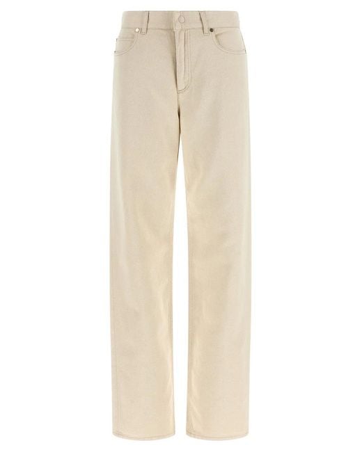 Fendi Natural 'Ff Reverse' Jeans