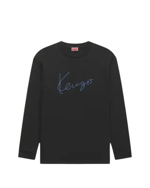KENZO Black Cotton T-Shirt for men