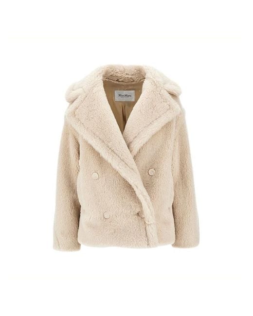 Max Mara Natural Alcuno Double-Breasted Short Coat