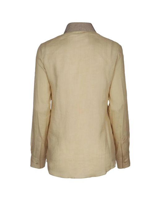 Jacob Cohen Natural L/S Shirt With Studs