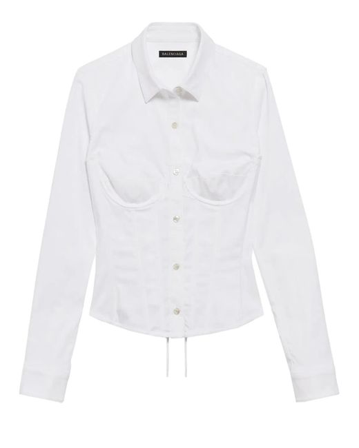 Balenciaga White Corset Shirt