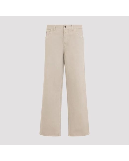 Prada Natural Sand Loose-Fit Denim Jeans for men