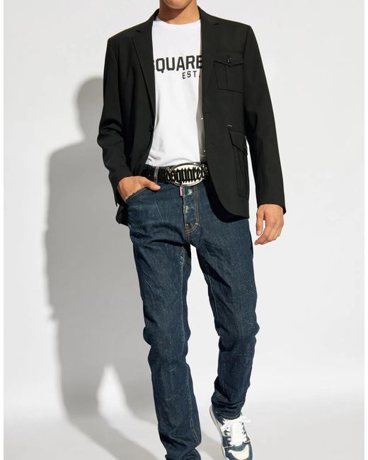DSquared² White Cool Fit Logo T-Shirt for men
