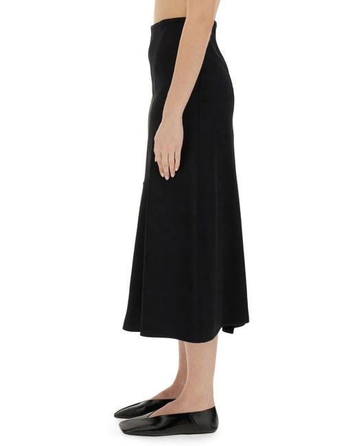 Jil Sander Black Flared Skirt