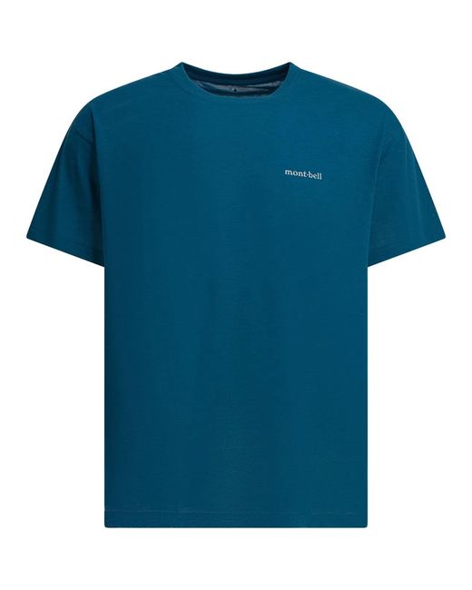Montbell Blue "Wickron T One Point" T-Shirt for men
