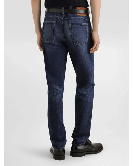 Dolce & Gabbana Blue Pants for men
