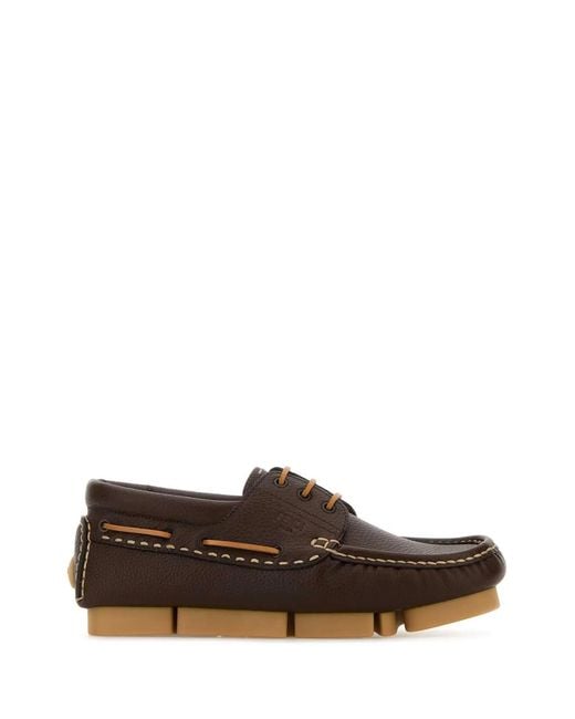 Fendi Brown Moccasters for men