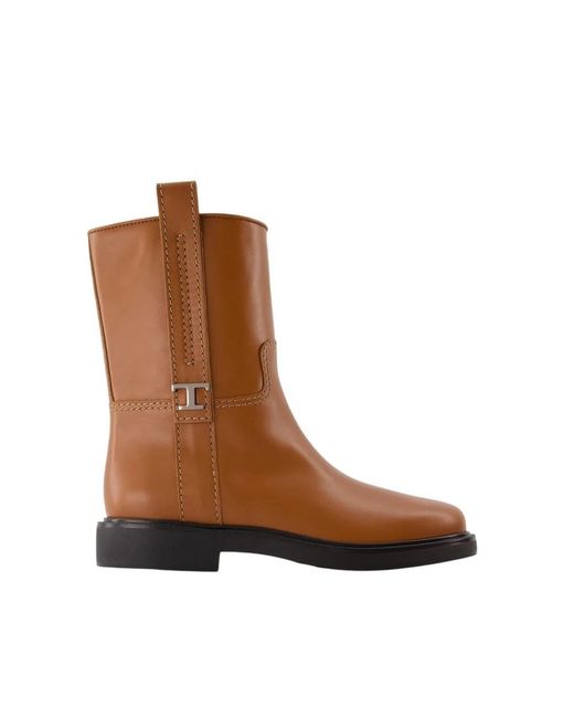 Tod's Brown Calf Leather Boots