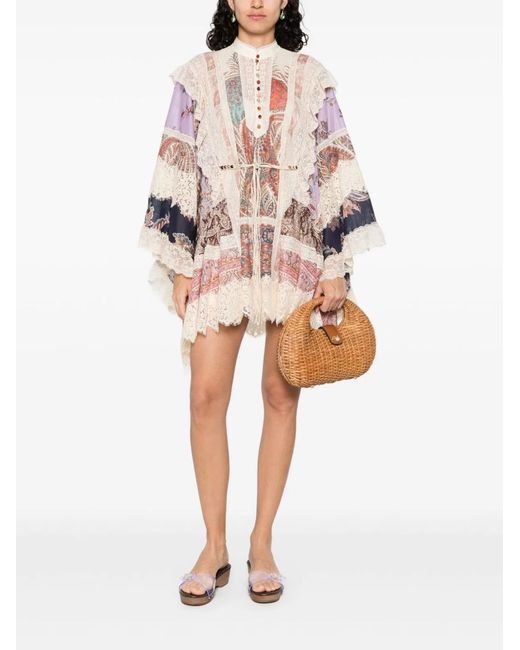 Zimmermann Pink Rhiannon Mini Dress